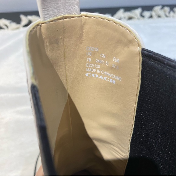 Coach Cream and Black Ankle Boots - Picture 11 of 11